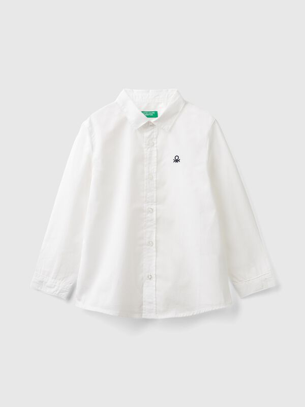 White shirt in pure cotton Junior Boy