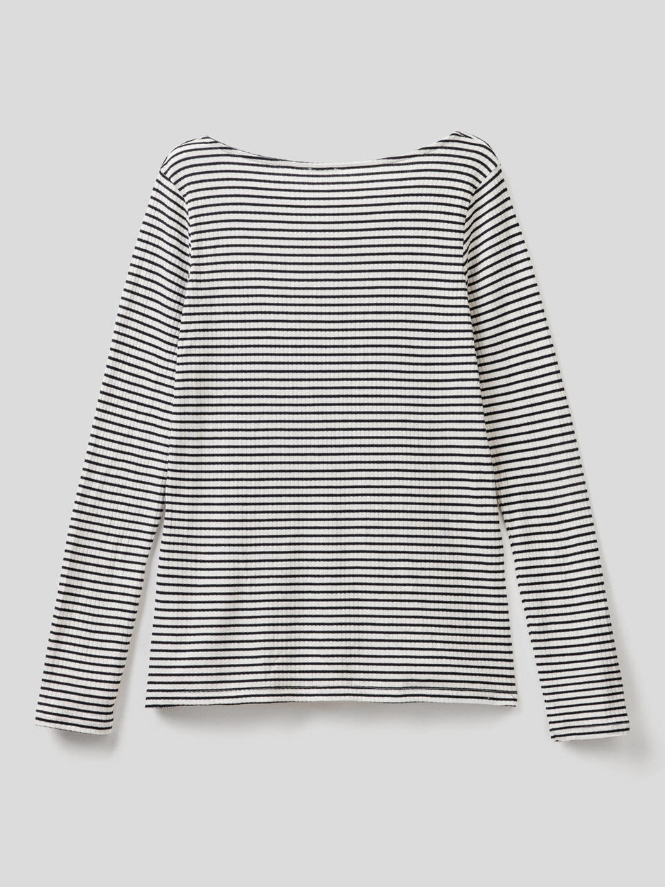 Striped t-shirt in stretch viscose blend image number 2