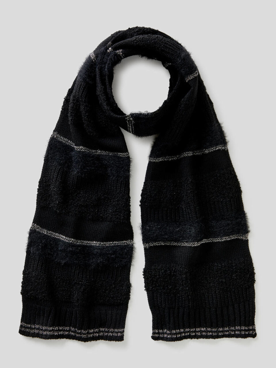 Striped woven scarf image number 1