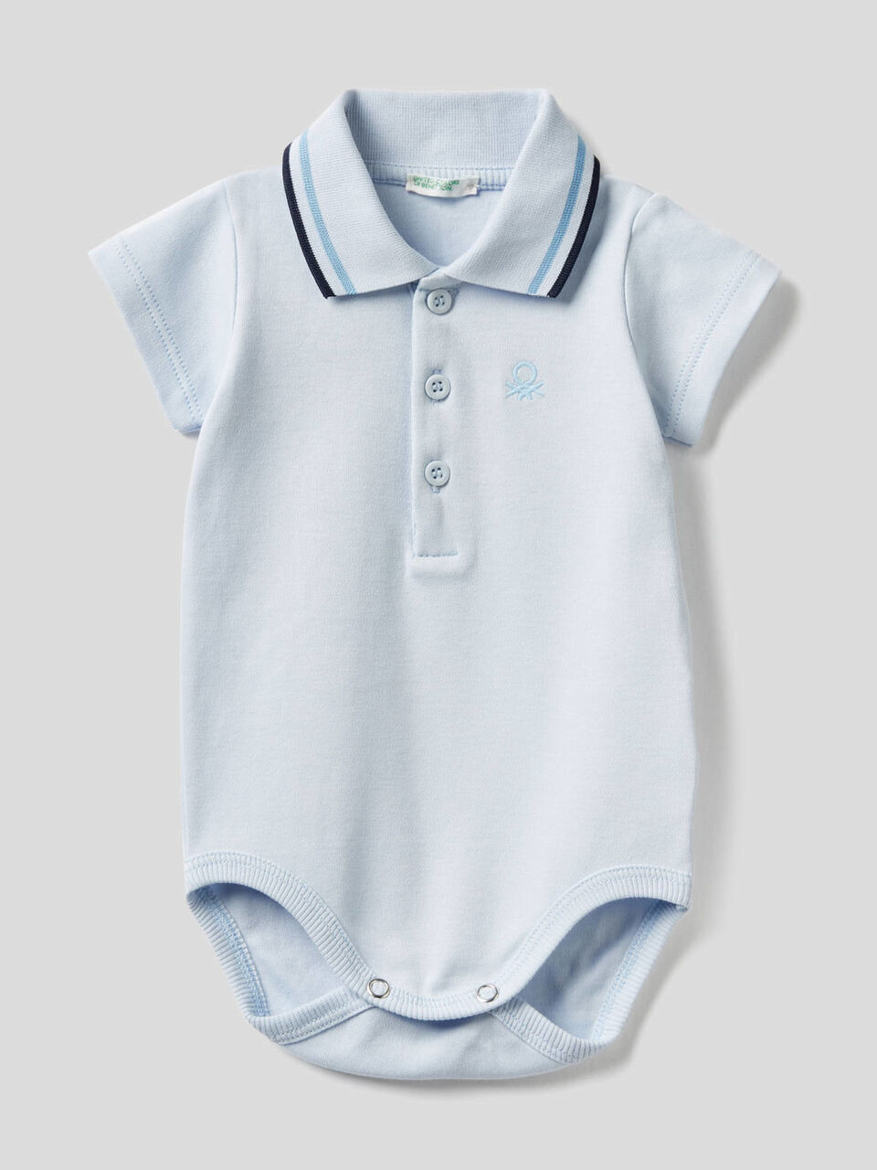 Bodysuit polo in organic cotton image number 1