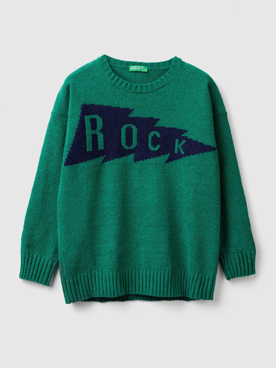 Chenille sweater with inlay image number 1