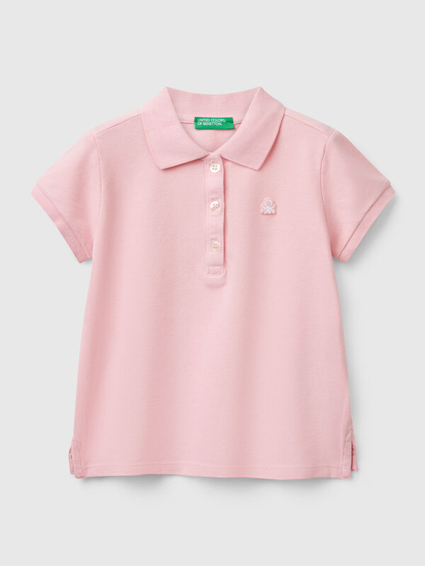 Short sleeve polo in cotton Junior Girl