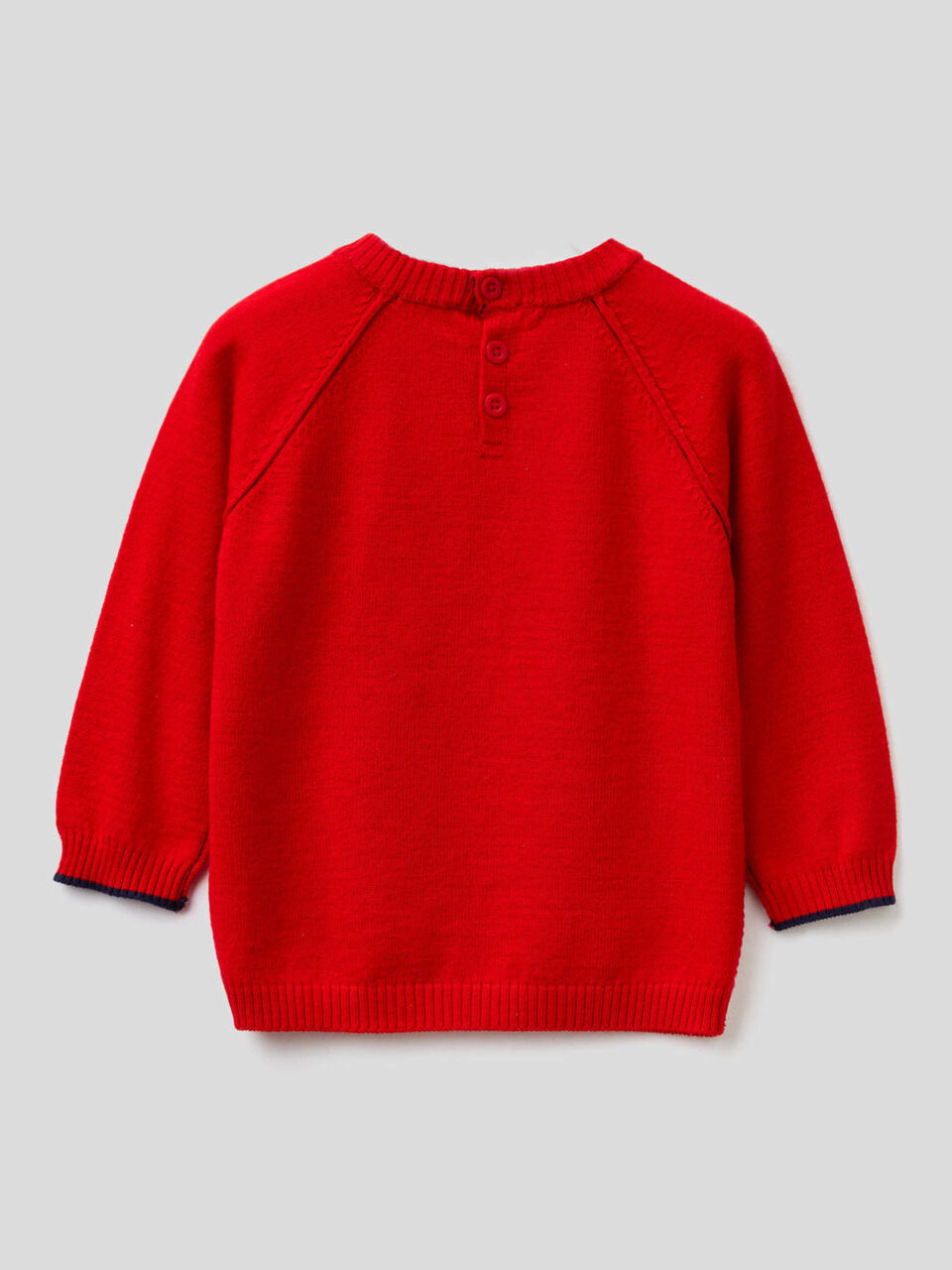Crew neck sweater with raglan sleeves image number 2