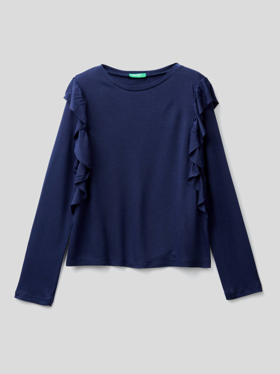 Long sleeve t-shirt with frill image number 1