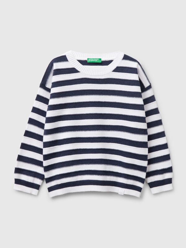 Striped sweater in cotton blend Junior Boy