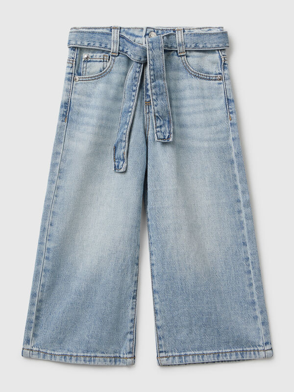 Wide fit jeans with sash Junior Girl