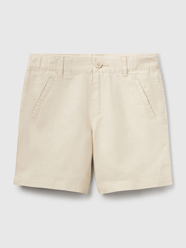 Shorts in linen blend Junior Boy