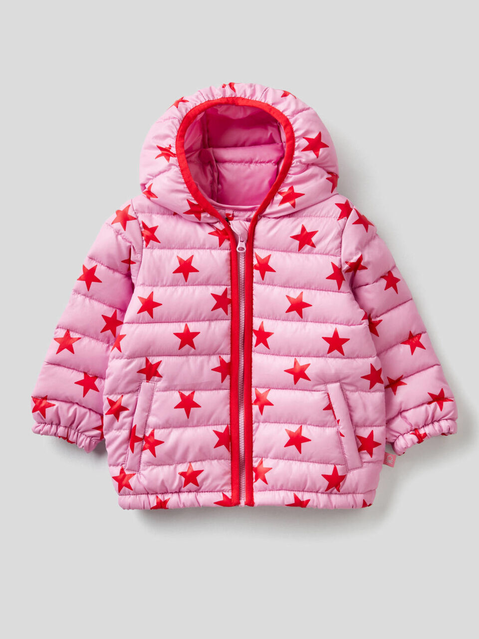Jacket with allover pattern hood image number 1