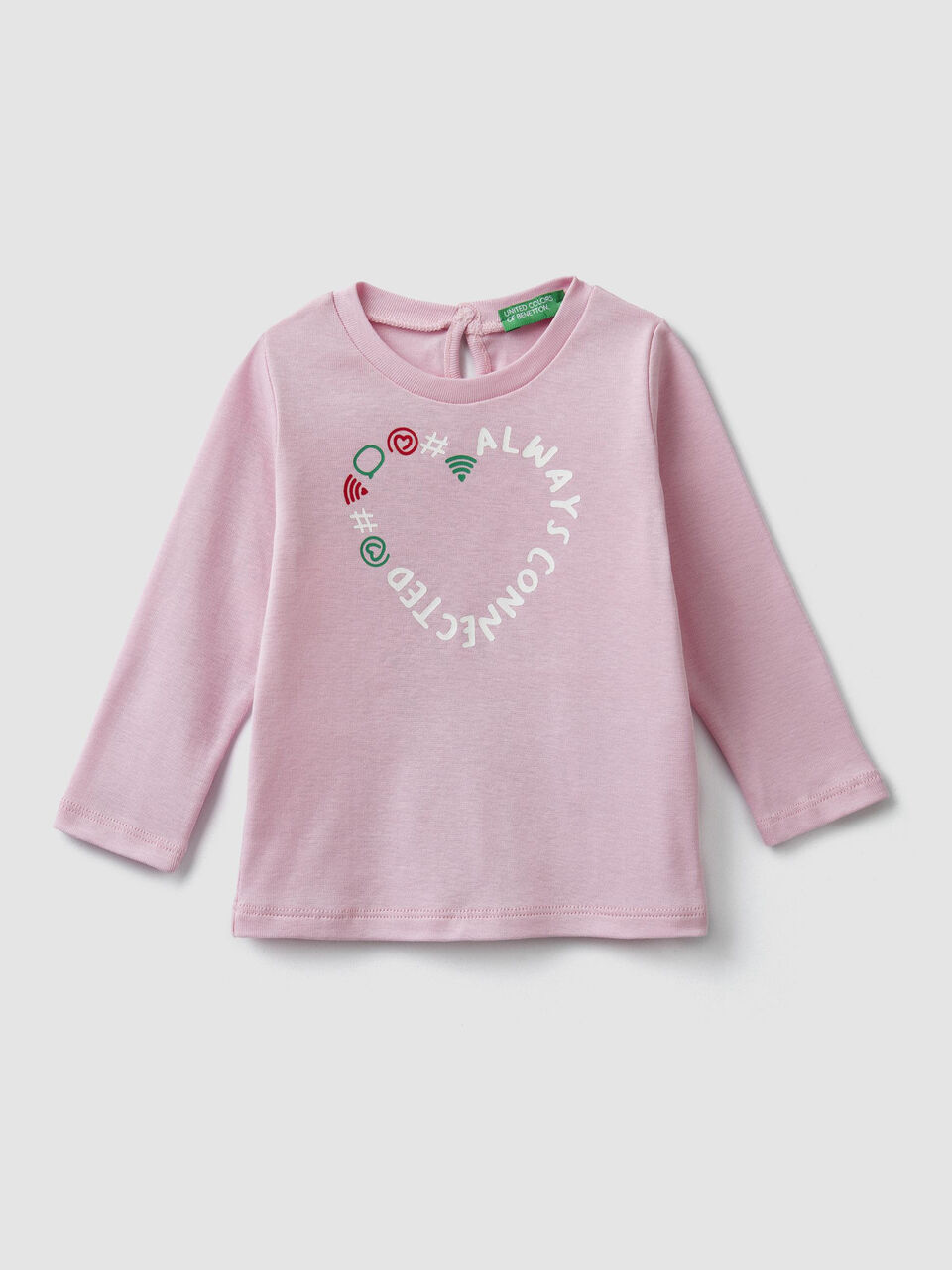 Ribbed t-shirt with print image number 1
