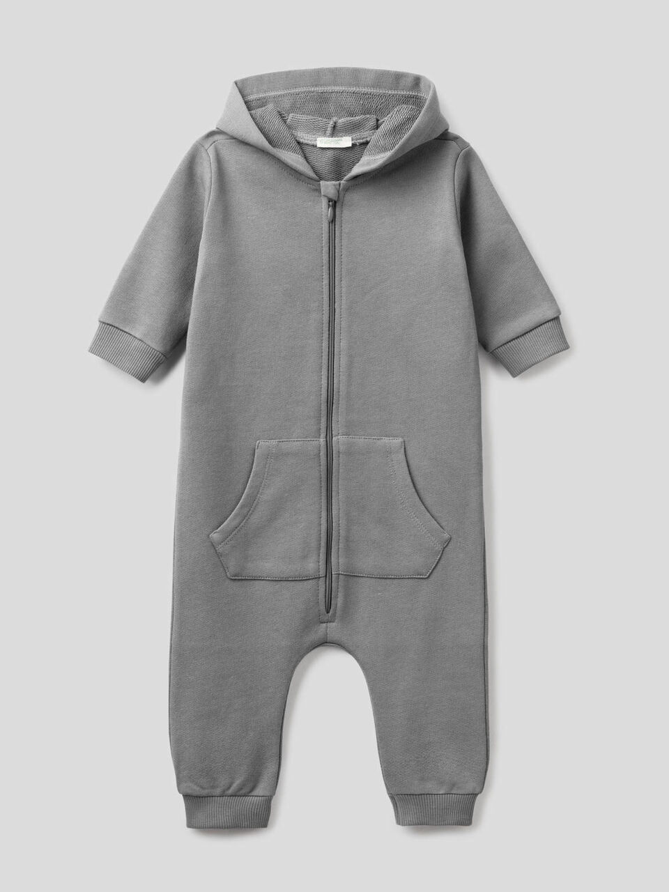 Zip-up onesie with hood image number 1