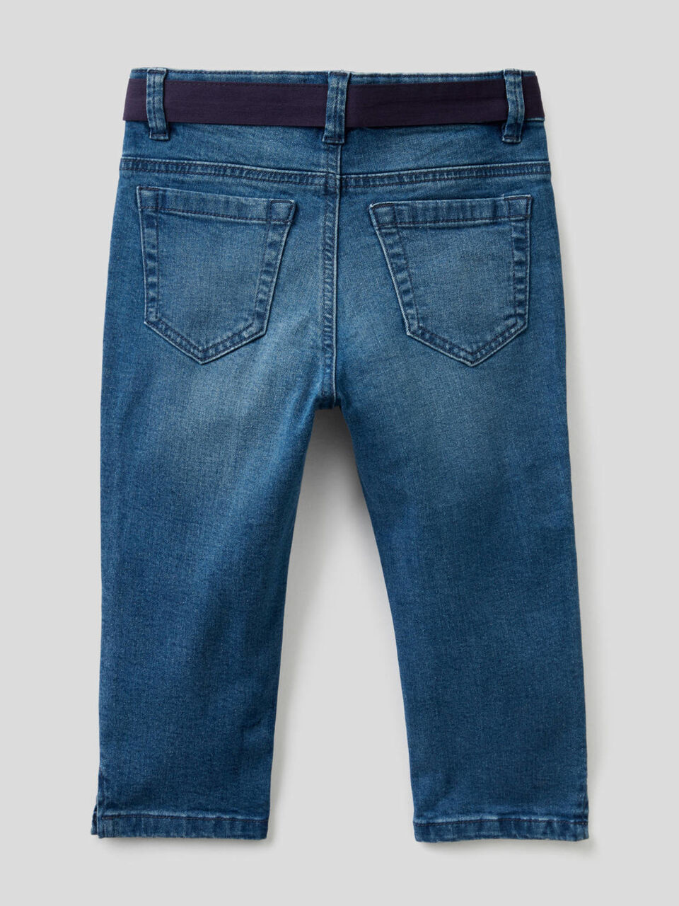 Stretch jeans with fabric belt image number 2