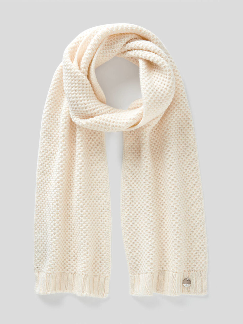 Textured knit scarf image number 1