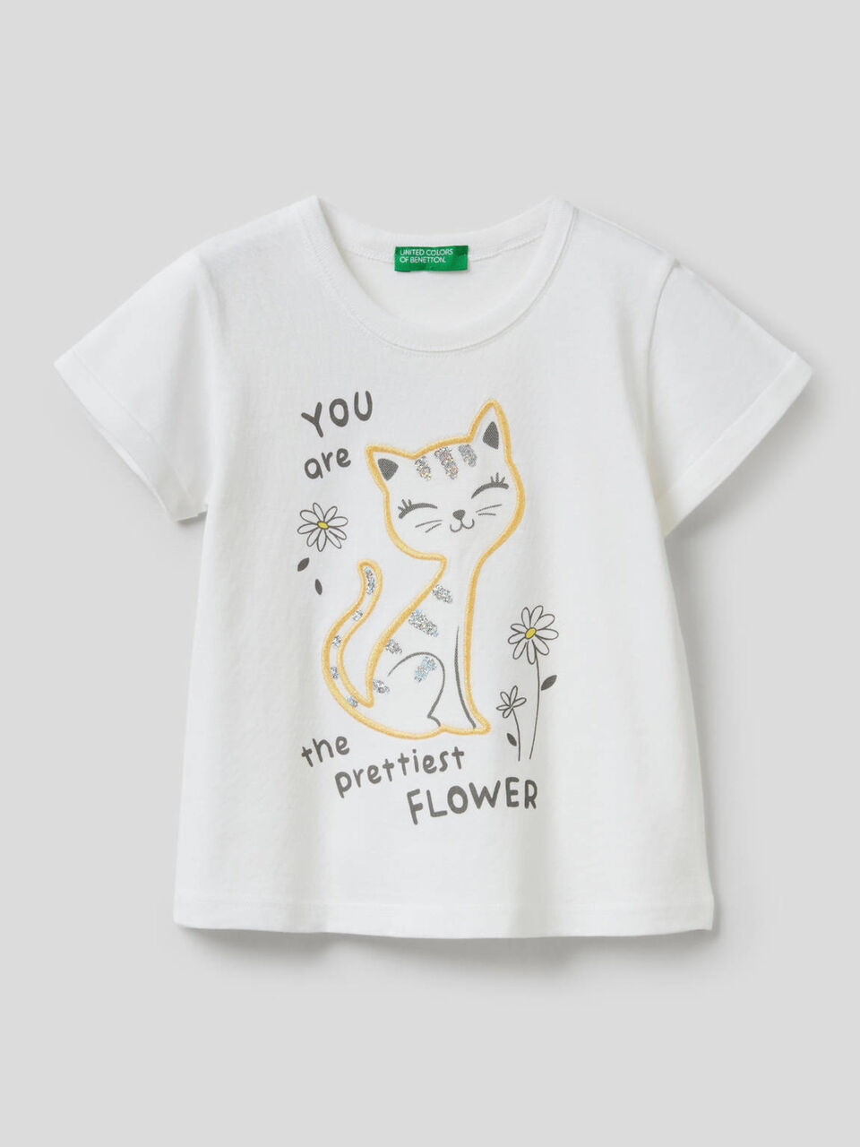 T-shirt with print and embroidery image number 1