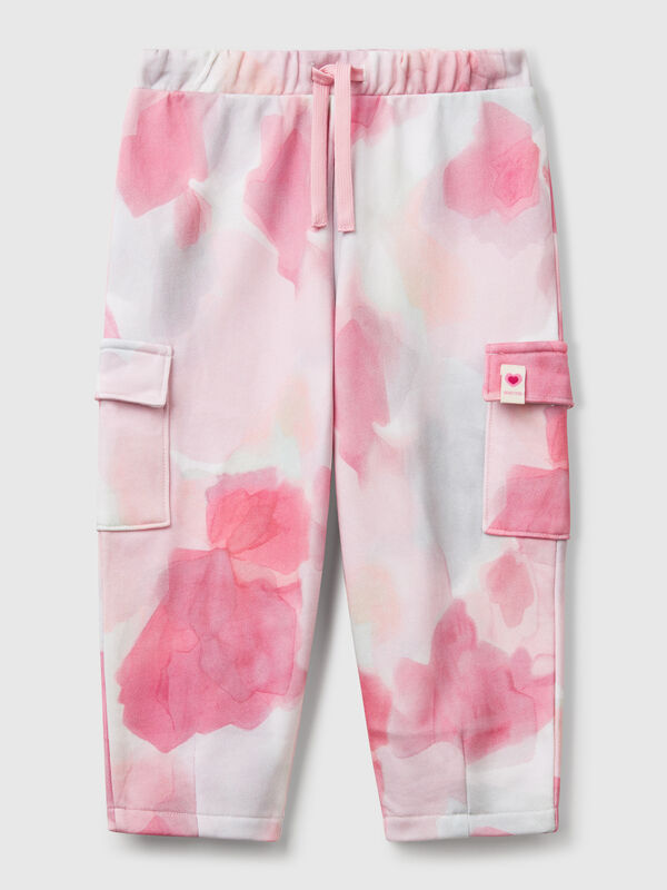 Cargo trousers with pattern print Junior Girl
