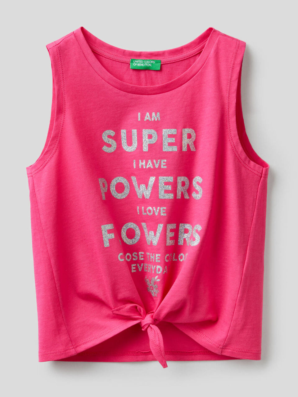 Sleeveless top with bow image number 1