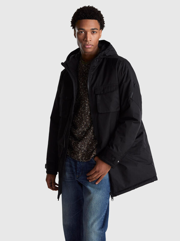 Padded parka in cotton and nylon Men