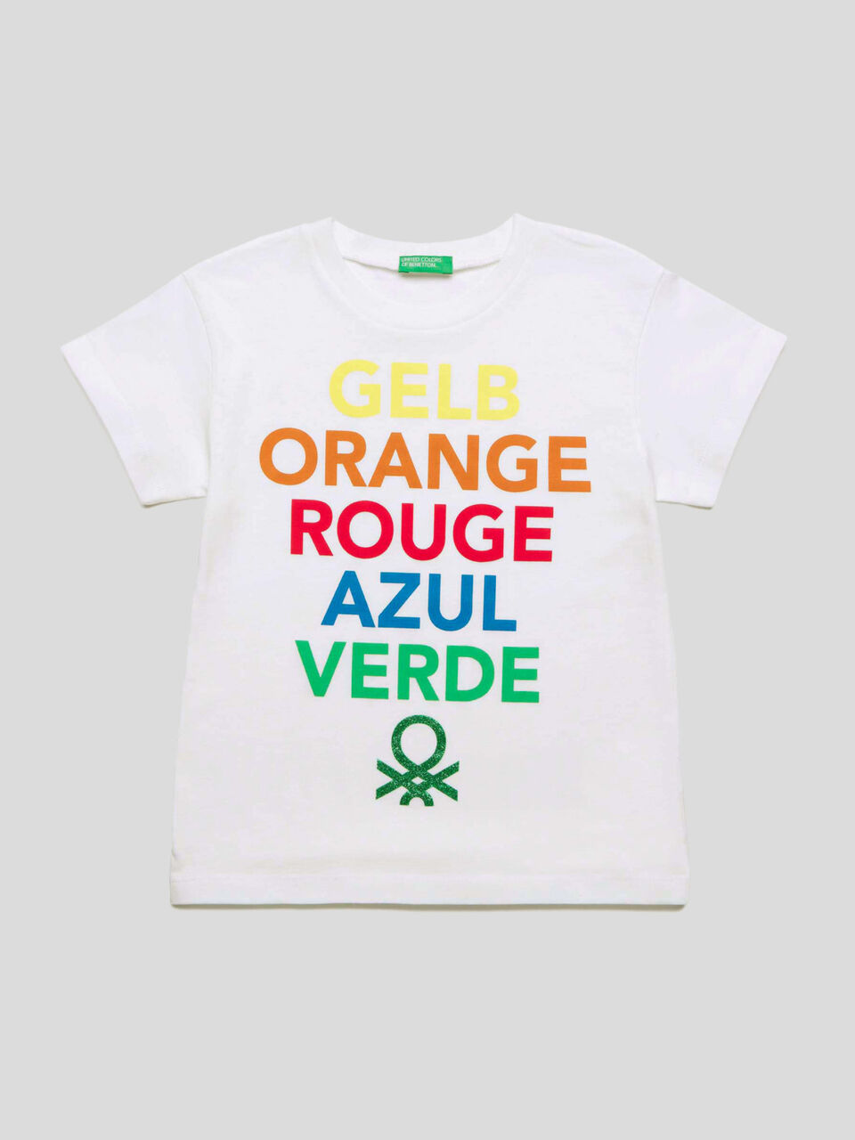 T-shirt with multicolor logo print image number 1