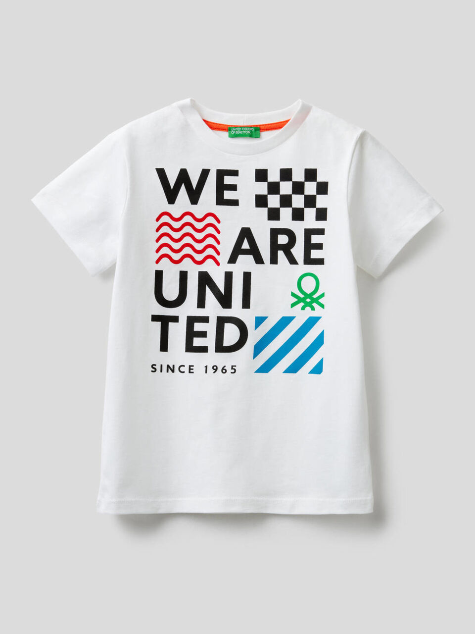 Cotton t-shirt with slogan image number 1