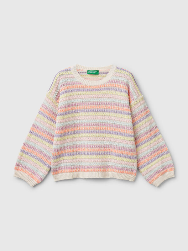 Sweater with multicolor stripes Junior Girl