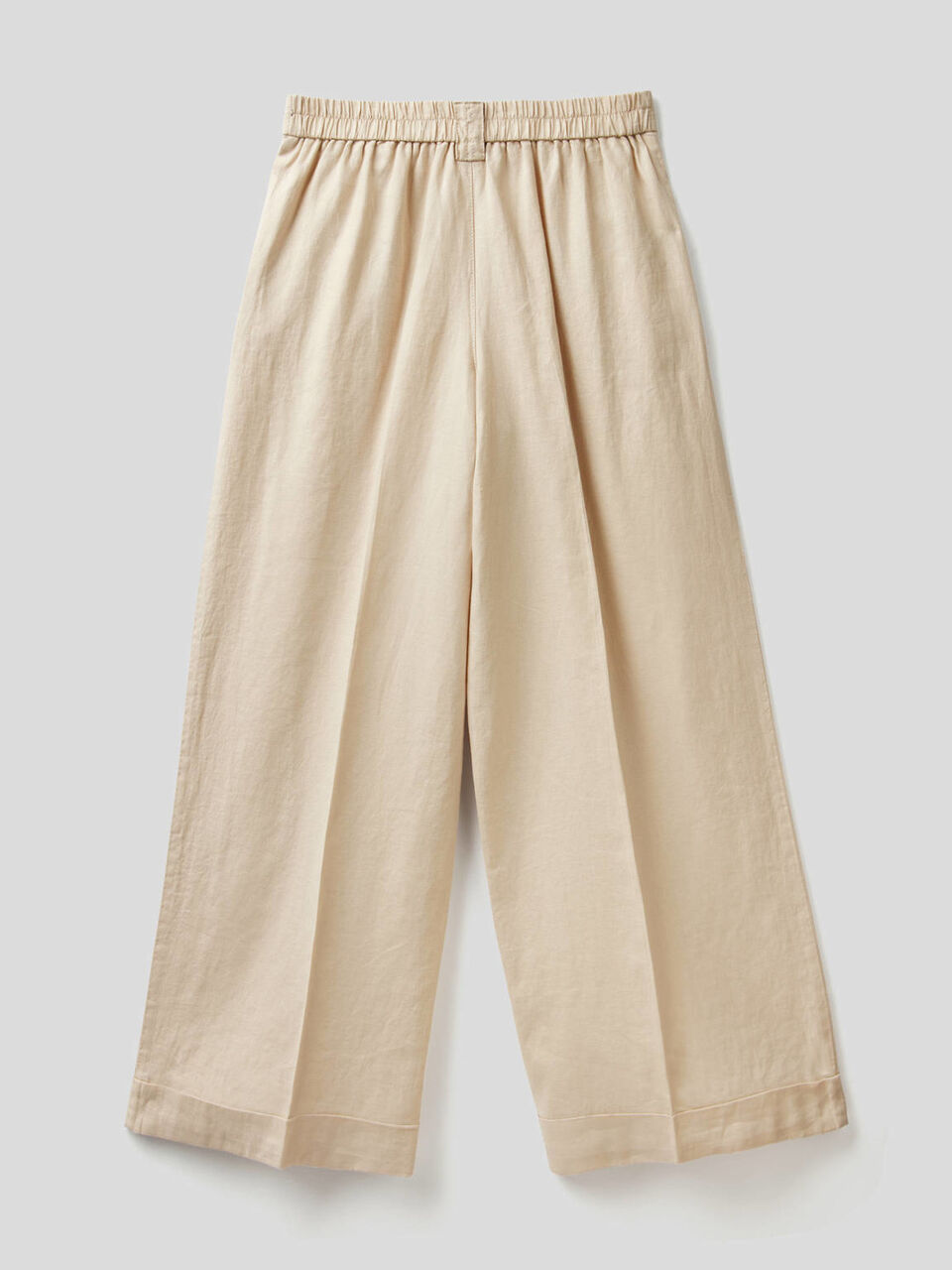 Wide leg trousers in 100% linen image number 2