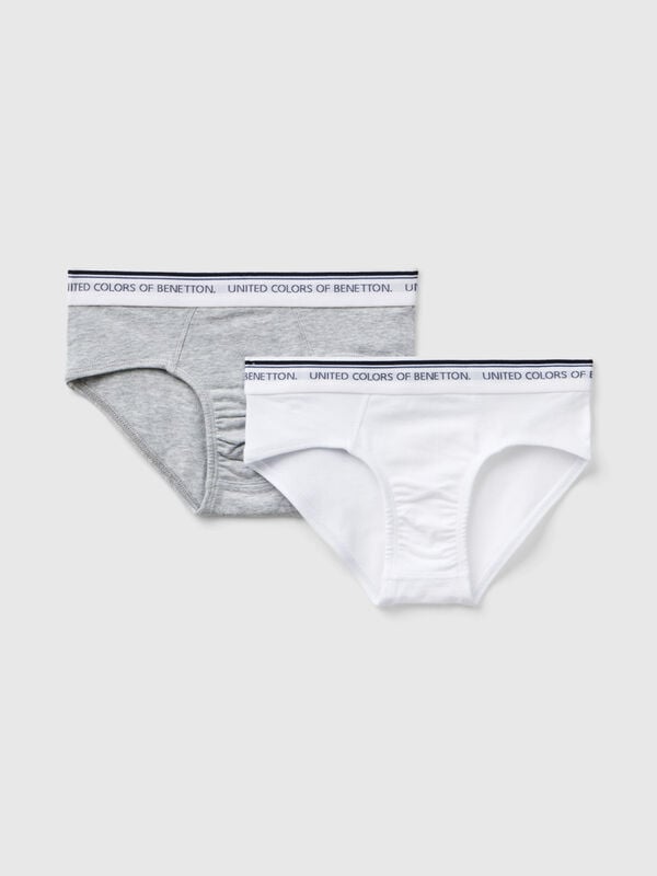 Two briefs with logoed elastic Junior Boy