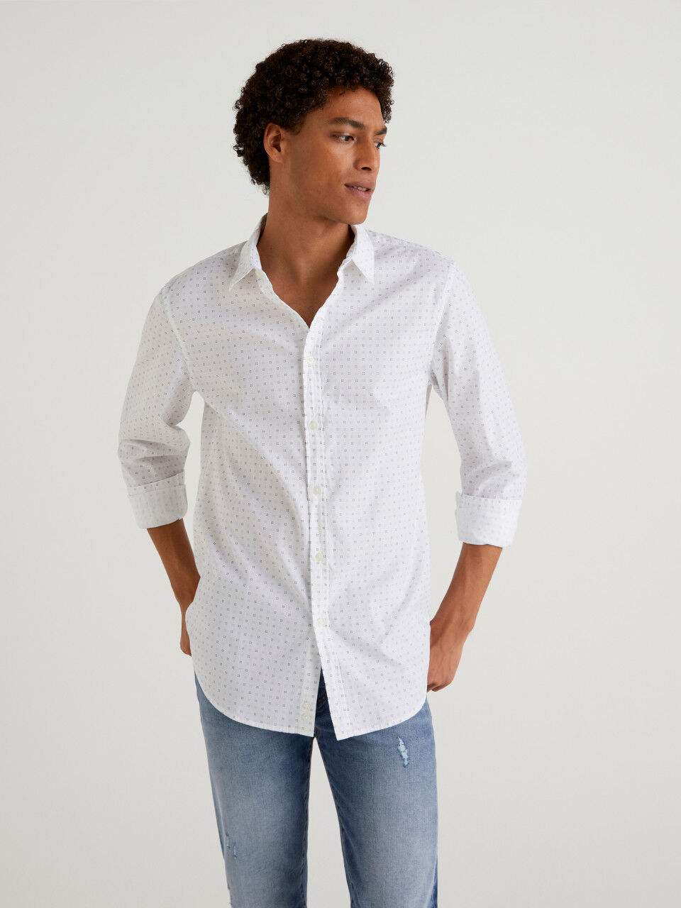 catch up pile cabin Men's Patterned Shirts New Collection 2023 | Benetton
