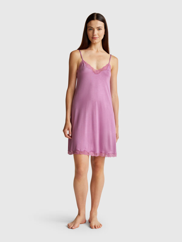 Nightshirt with lace details Women