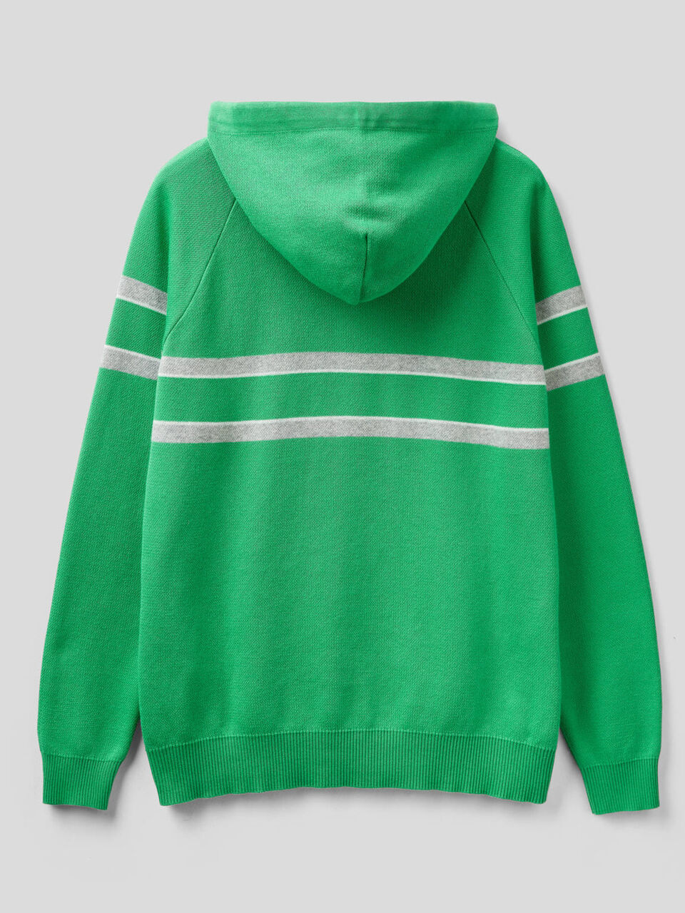 Sweater with hood and multicolor logo image number 2