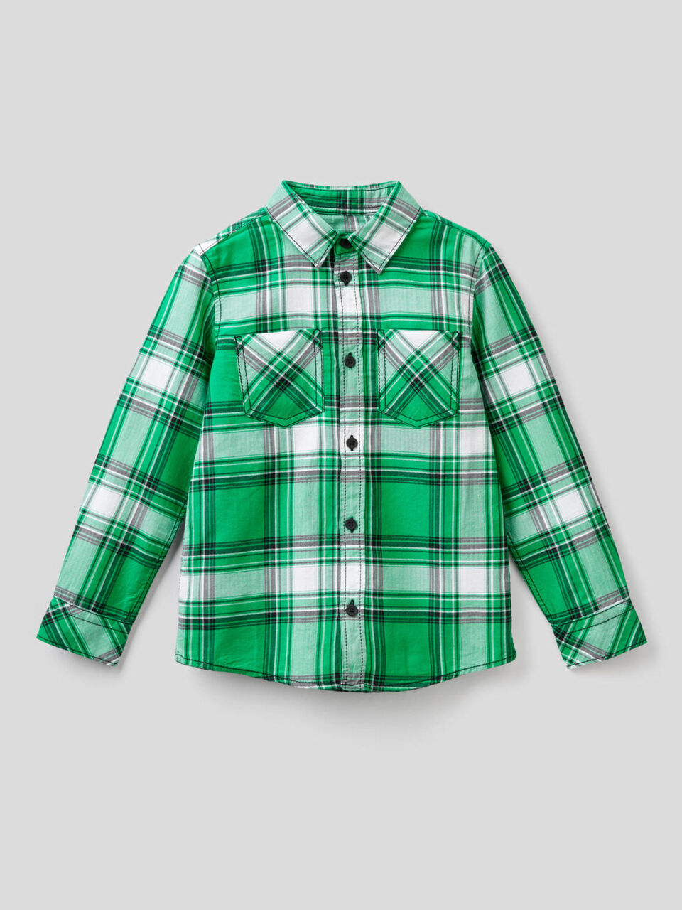 Check shirt in 100% cotton image number 1