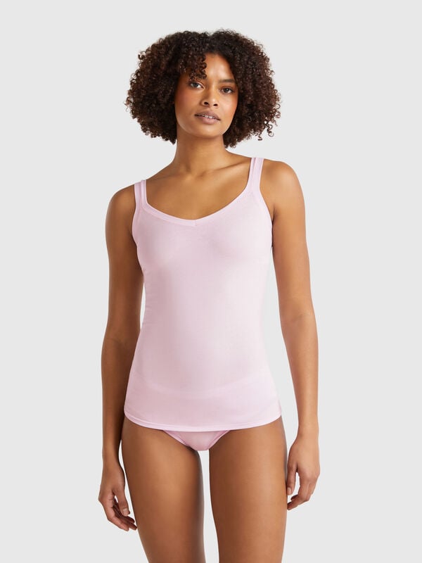 Tank top undershirt in super stretch cotton Women