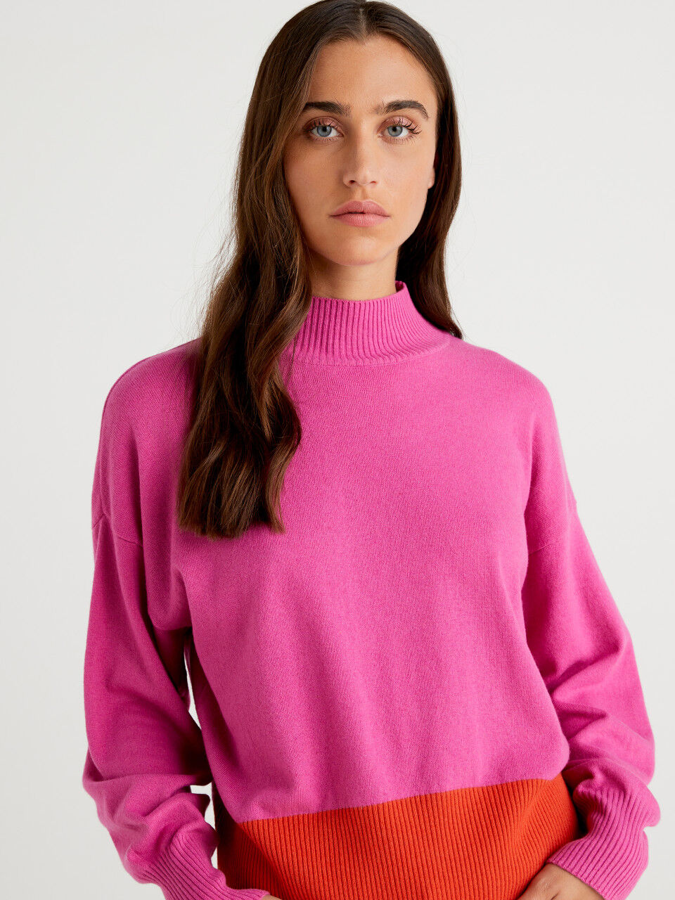 Turtleneck sweater in cashmere blend