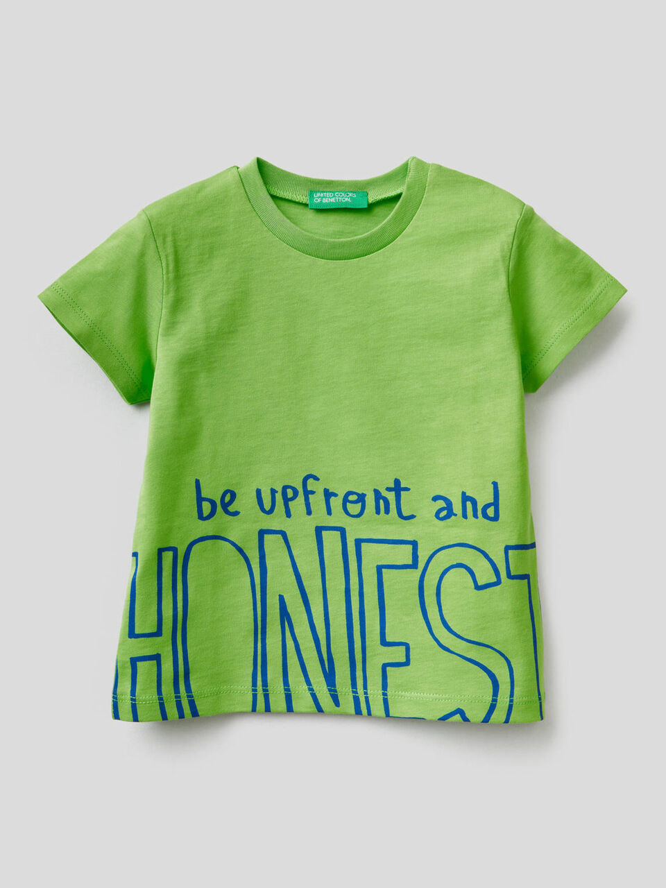 Cotton t-shirt with slogan image number 1