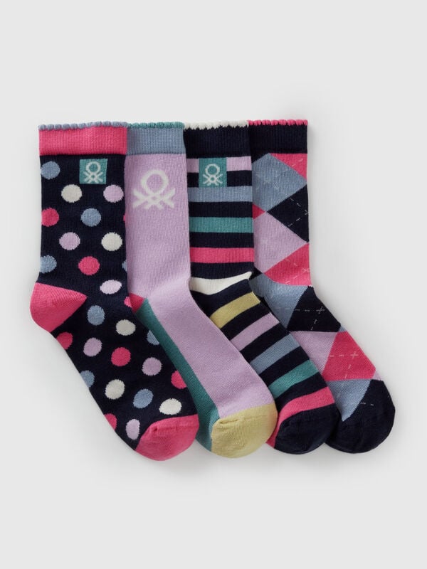 Four pairs of patterned socks Junior Boy