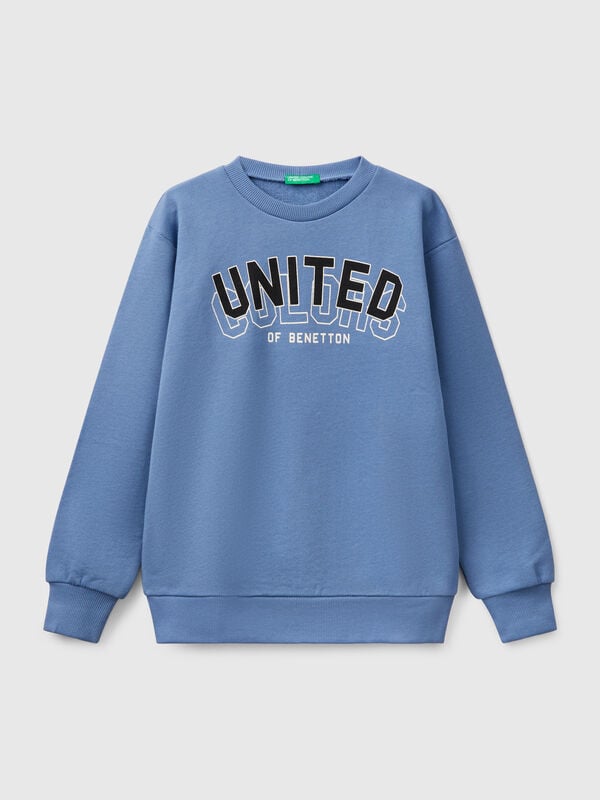 Pure cotton sweatshirt with print Junior Boy