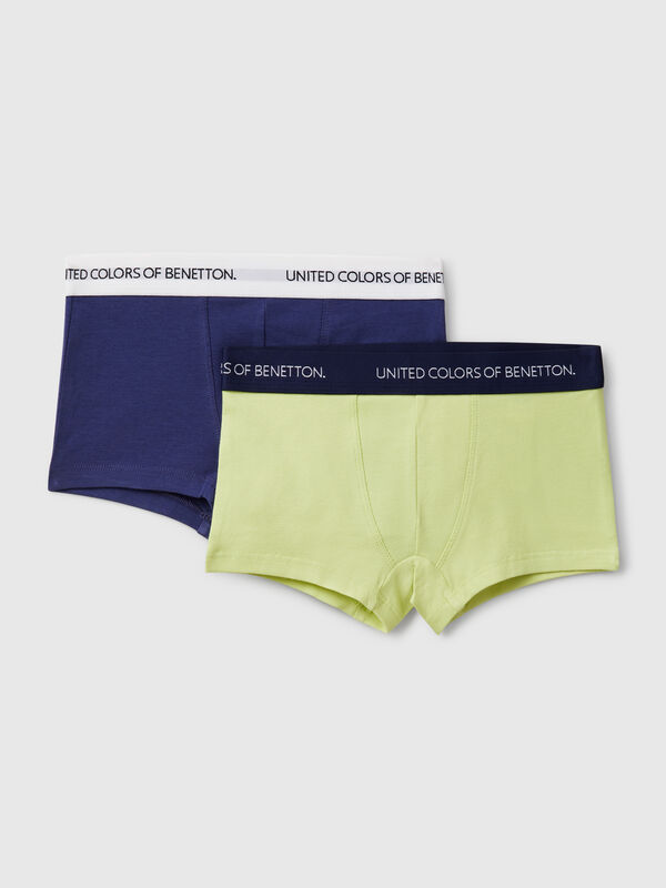 Two boxers with logoed elastic Junior Boy
