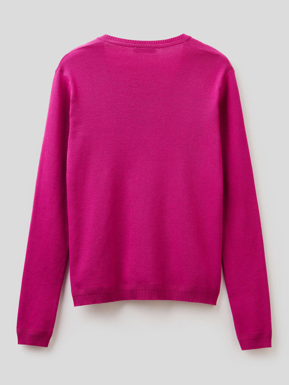 Pure cotton sweater with V-neck image number null