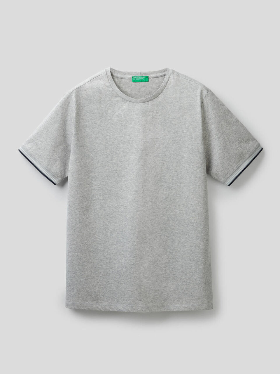 Crew neck t-shirt in pure cotton image number 1
