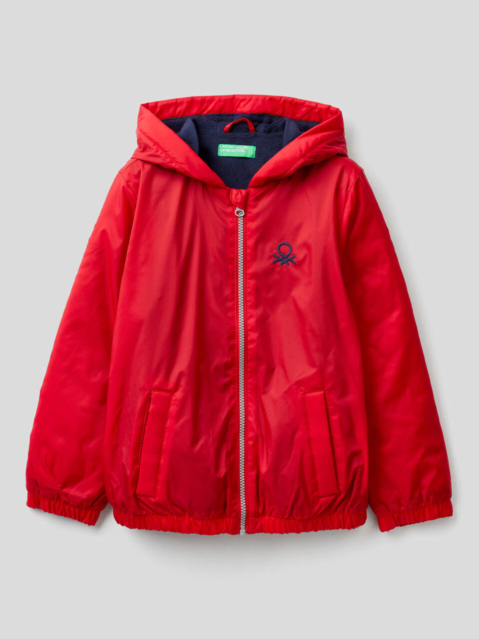 Jacket with zipper and hood image number 1