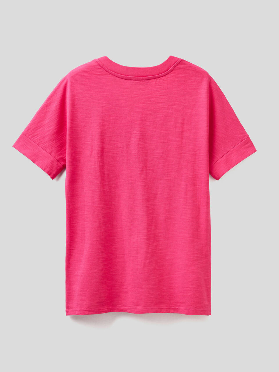 100% cotton t-shirt with V-neck image number 2