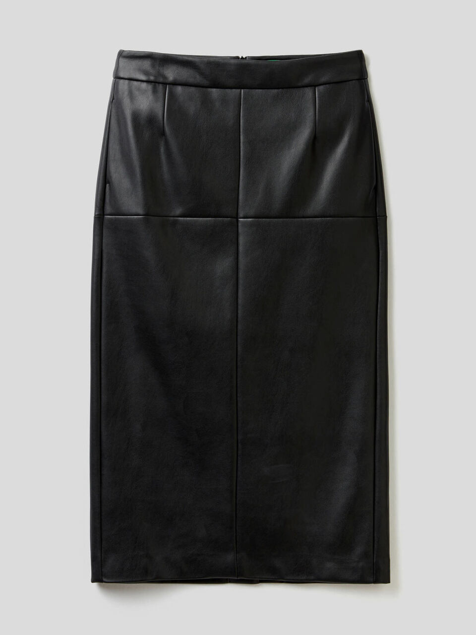 Pencil skirt in imitation leather fabric image number 1