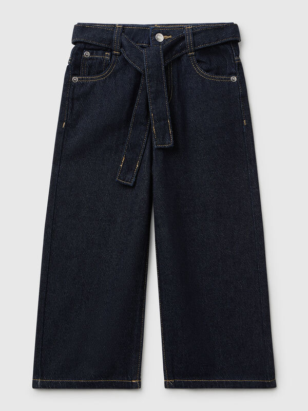 Wide fit jeans with sash Junior Girl