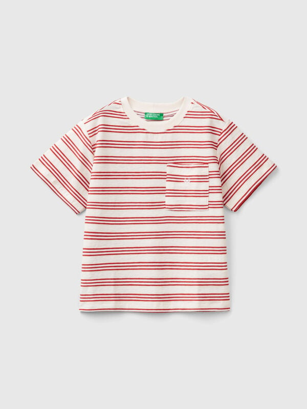 Striped t-shirt with pocket Junior Boy