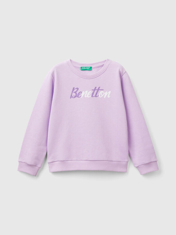 100% organic cotton sweatshirt with logo Junior Girl