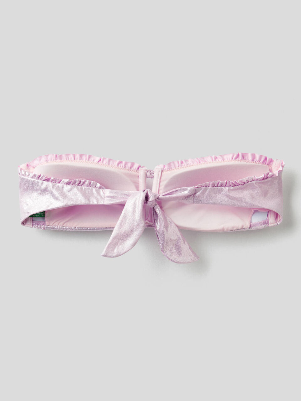 Bandeau swim top with foil look image number 2