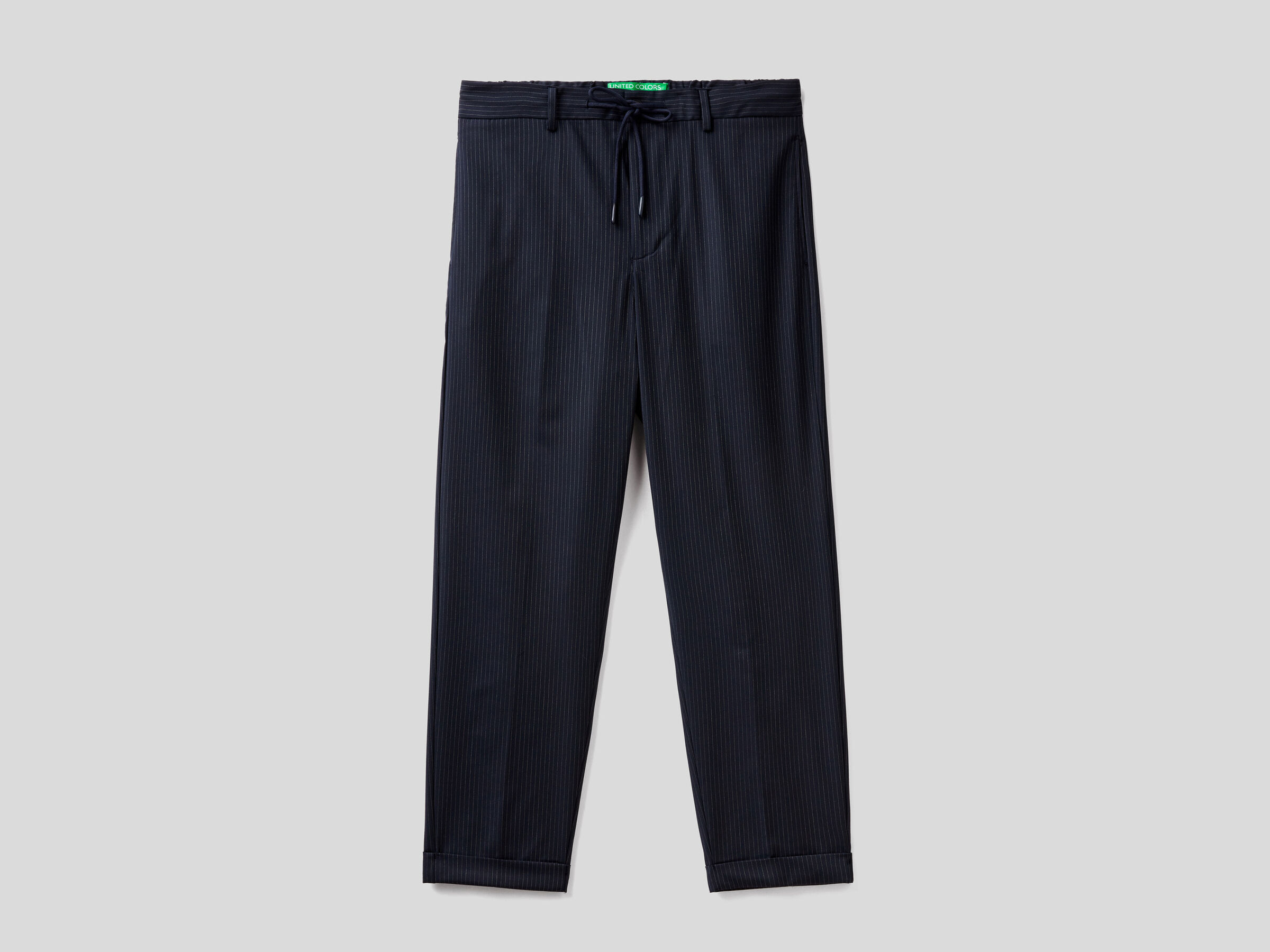 Straight leg trousers with drawstring image number 4