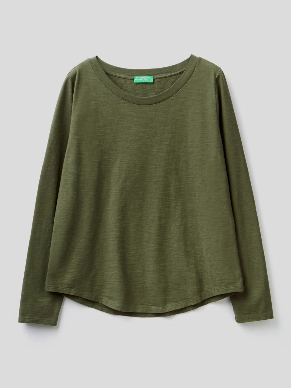 Long sleeve pure cotton t-shirt image number 1