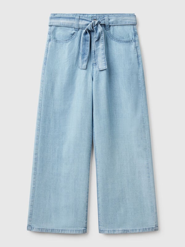 Wide fit jeans with sash Junior Girl