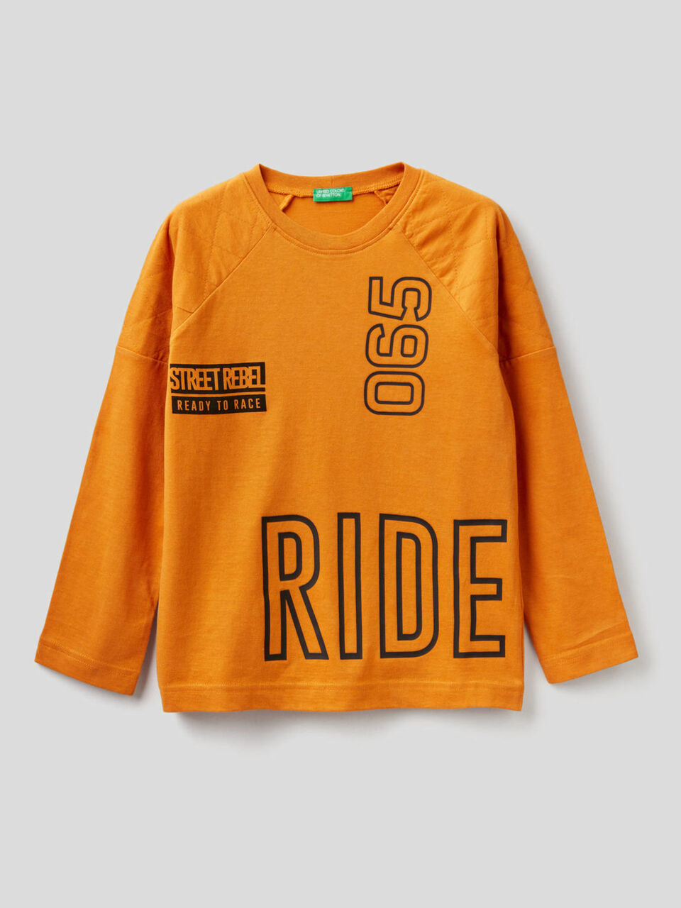 T-shirt with perforated details image number 1