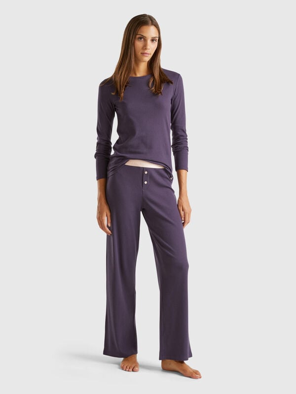 Trousers in stretch cotton blend Women