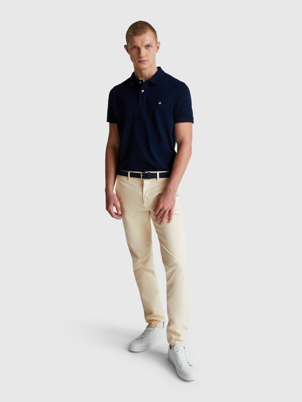 Slim fit cotton chinos Men